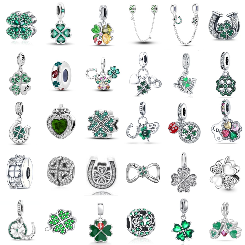 Red Clover Flower - Vendita Calda: Charm in Argento 925