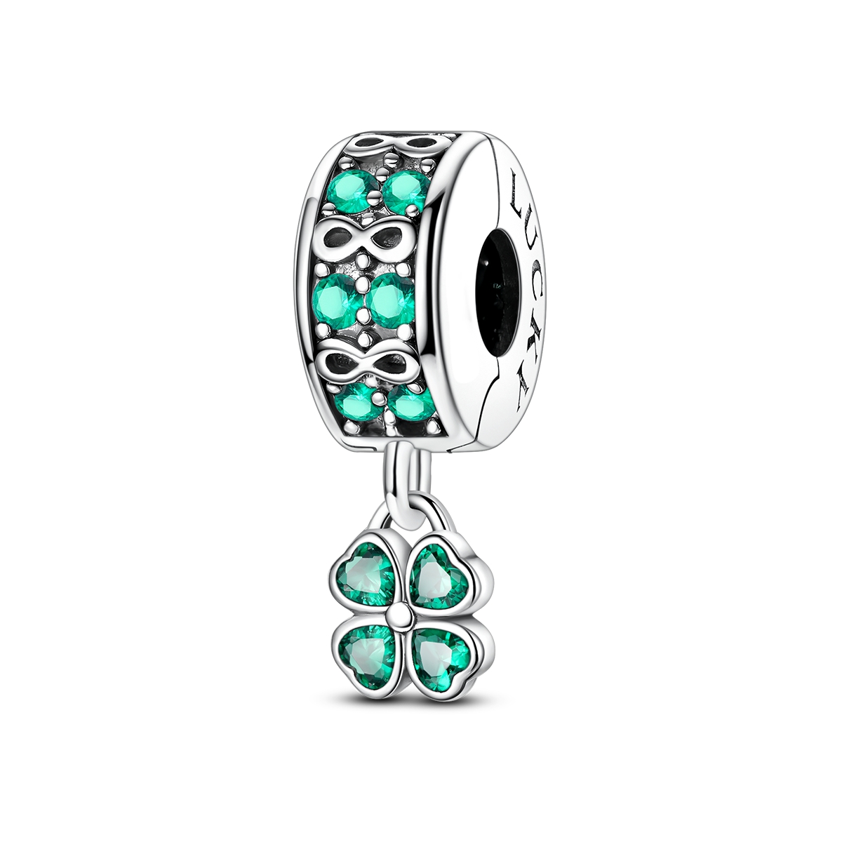 Red Clover Flower - Charm in Argento Sterling 925 a