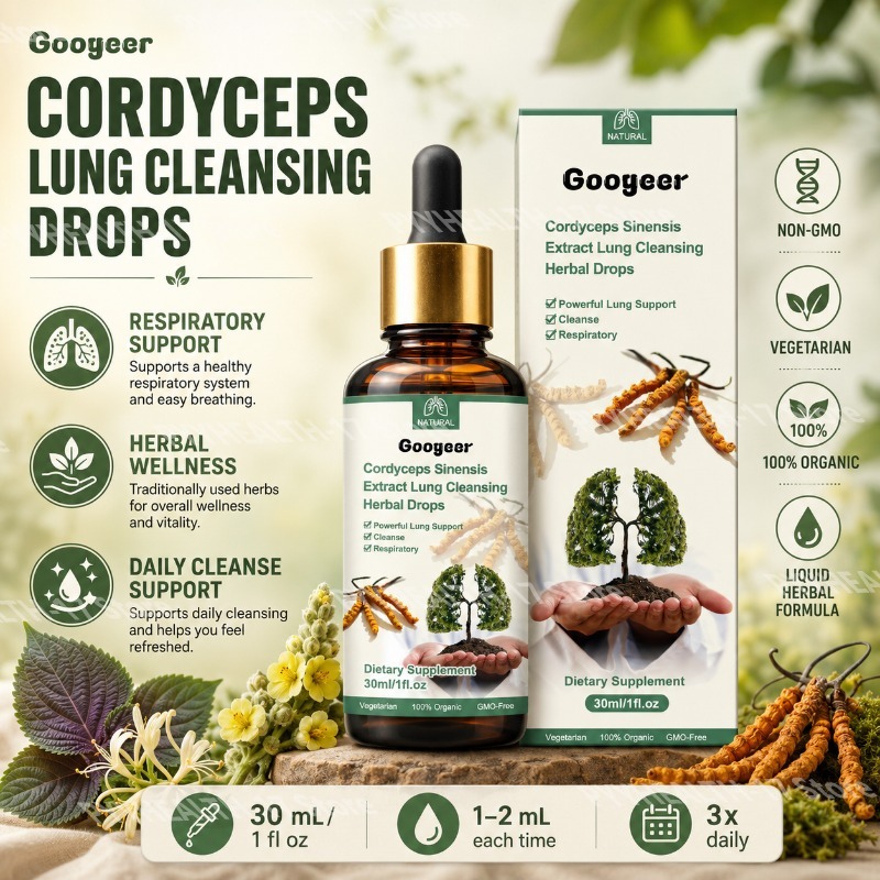 Herbal Wellness Water - Gocce di Cordyceps, Integratore Liquido a
