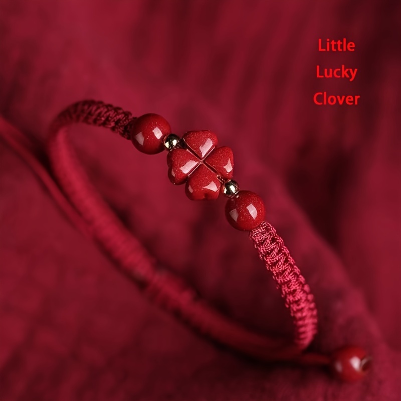 Bracciale intrecciato in cordo - Red Clover Flower recensione e prezzo